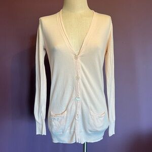 J. Crew Light Pink Cotton Cardigan Top